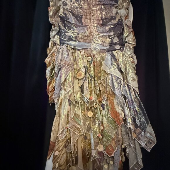 Like New Zimmerman Cosmic Handkerchief Mini Dress Zodiac Girls Tile 2 - Picture 6 of 9